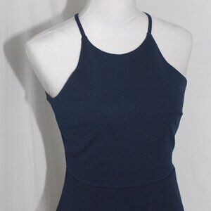 Emerald Sundae Juniors Medium Navy Blue Dress Spaghetti Strap Mini AUC